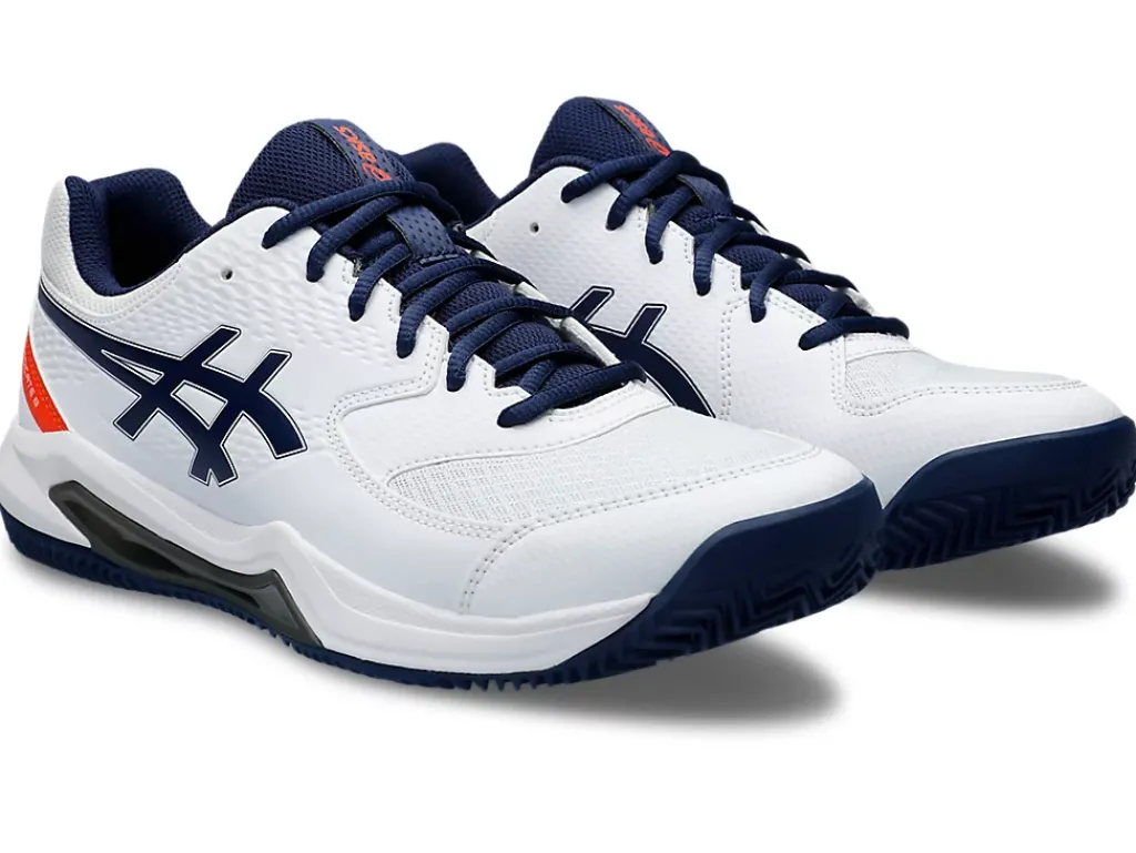Tennisschoenen|Tennis>ASICS GEL-DEDICATE 8 CLAY White/Blue Expanse