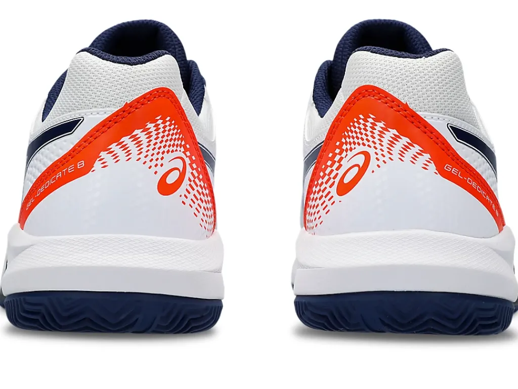 Tennisschoenen|Tennis>ASICS GEL-DEDICATE 8 CLAY White/Blue Expanse