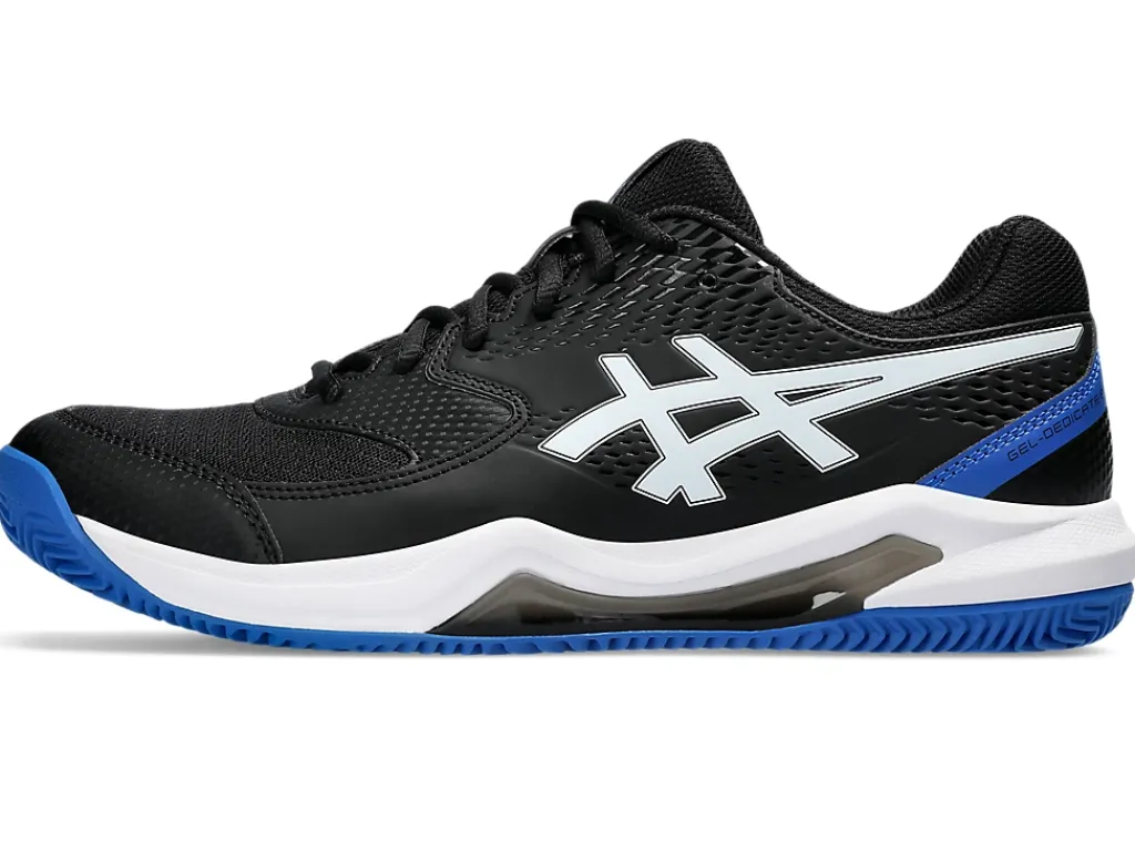 Tennisschoenen|Tennis>ASICS GEL-DEDICATE 8 CLAY Black/Tuna Blue