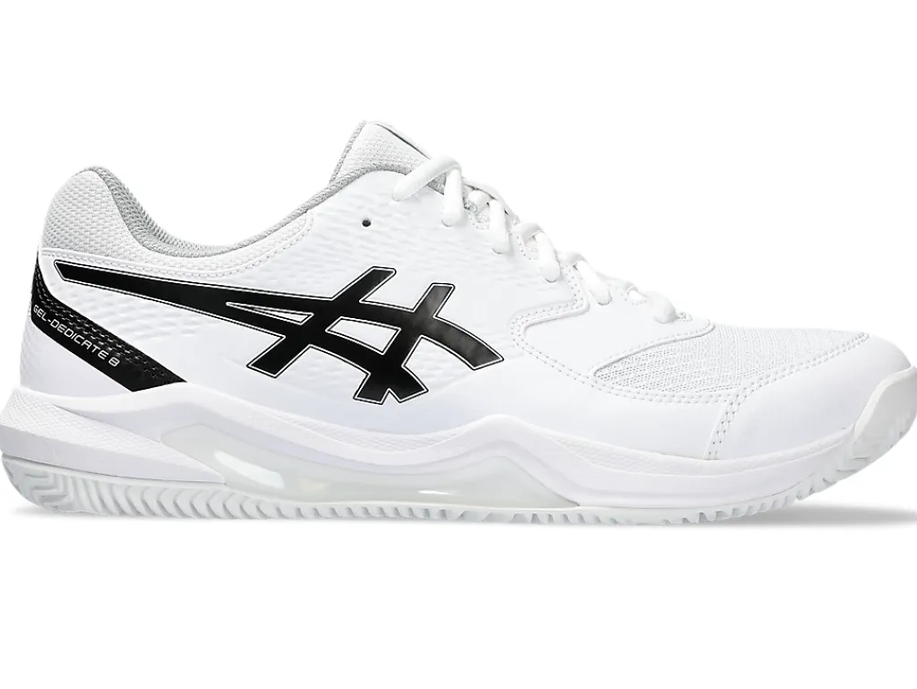 Tennisschoenen|Tennis>ASICS GEL-DEDICATE 8 CLAY White/Black