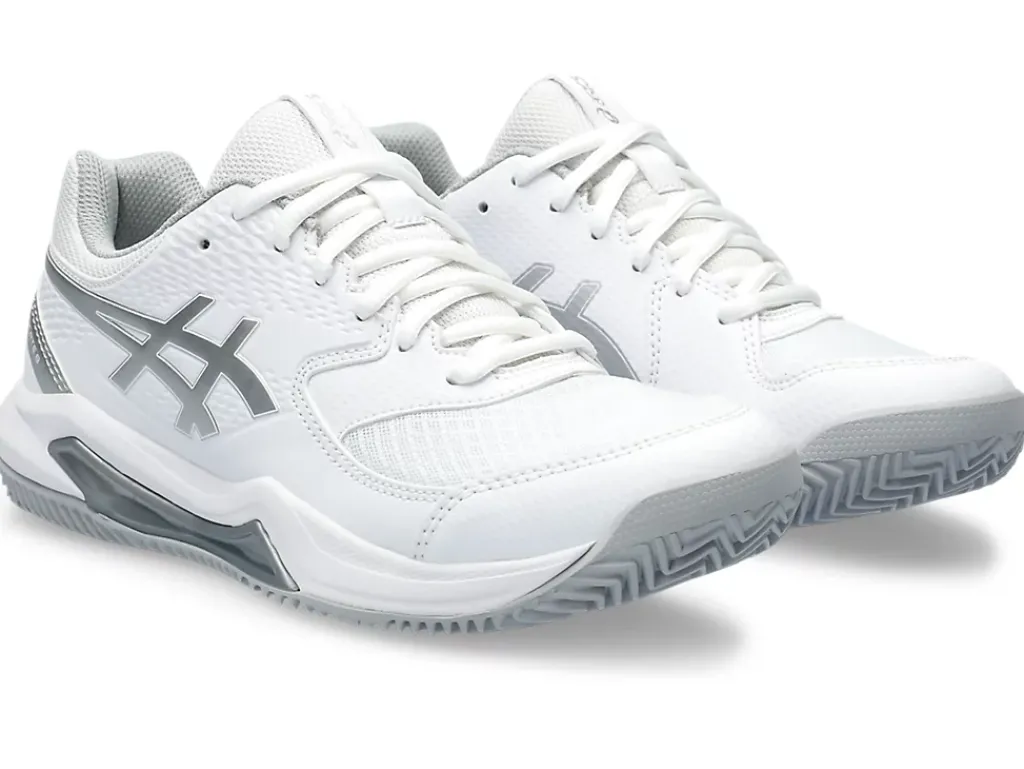 Tennisschoenen|Tennis>ASICS GEL-DEDICATE 8 CLAY White/Pure Silver