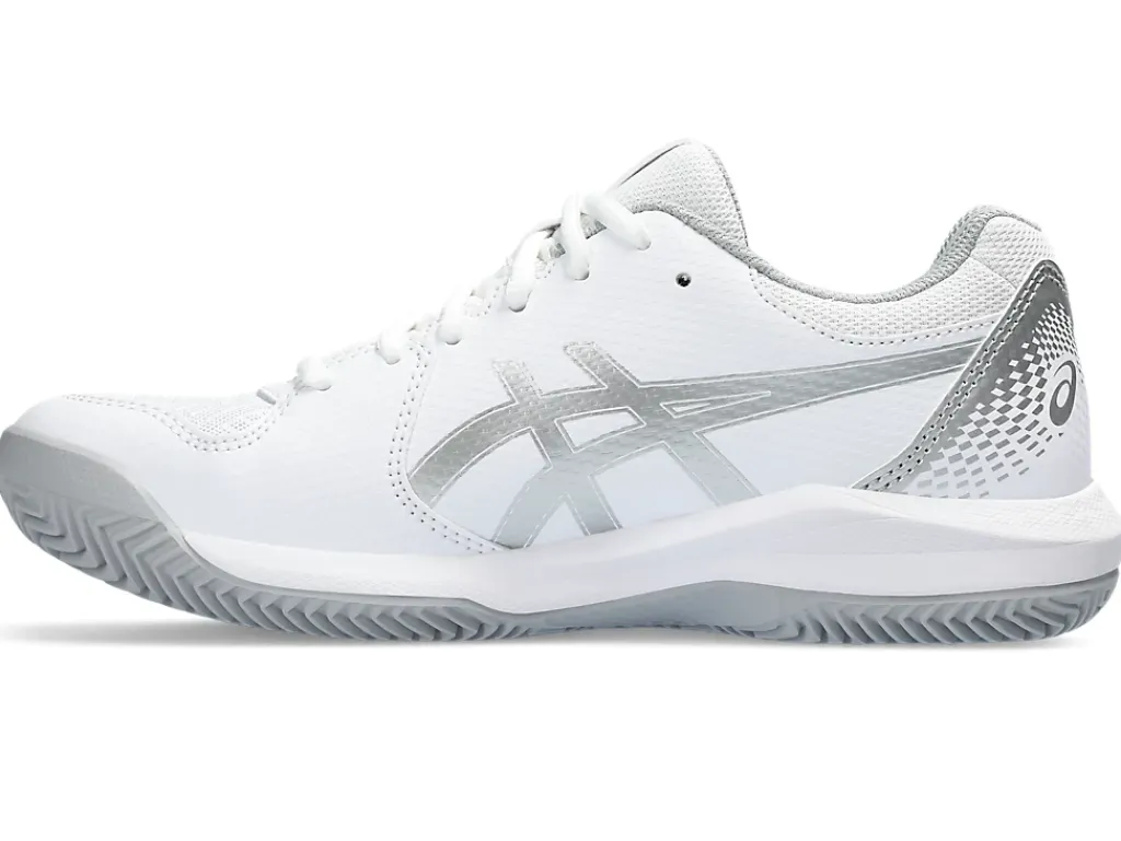Tennisschoenen|Tennis>ASICS GEL-DEDICATE 8 CLAY White/Pure Silver