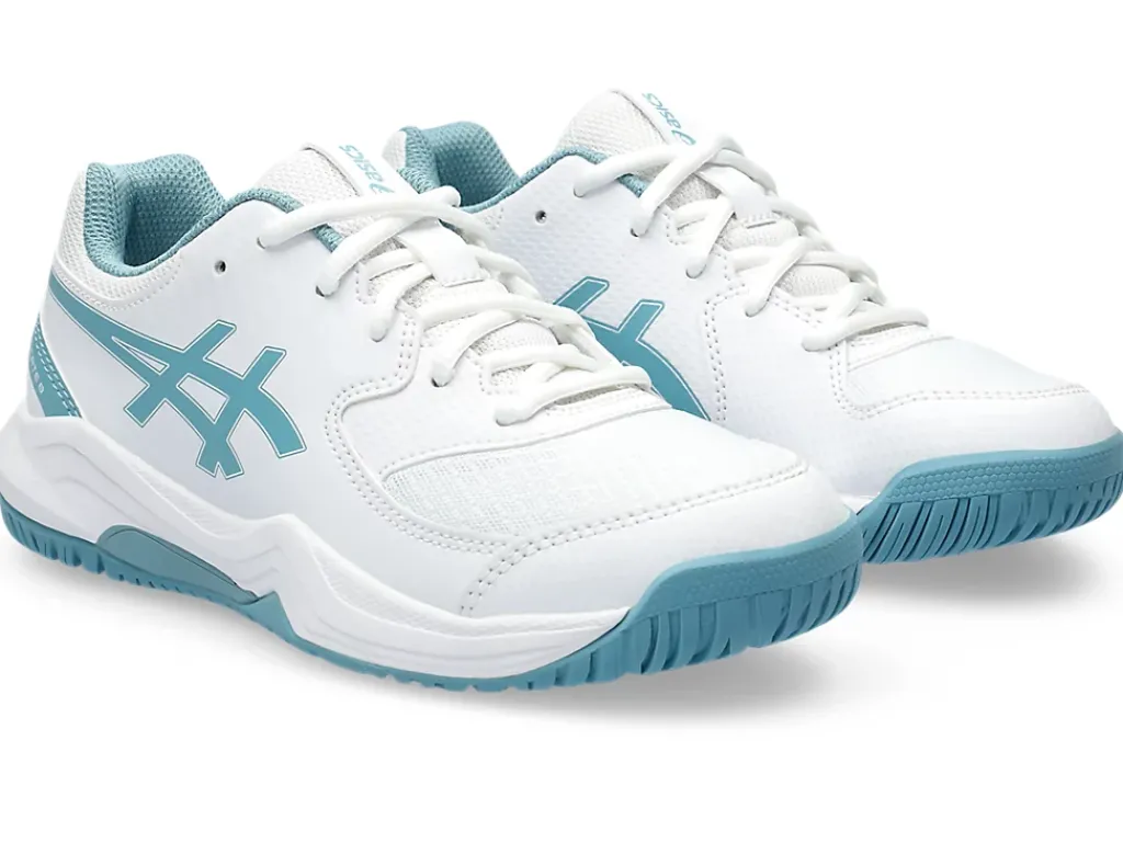 Tennisschoenen|Tennis>ASICS GEL-DEDICATE 8 GS White/Gris Blue