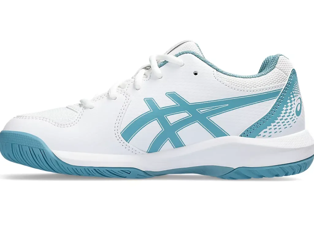 Tennisschoenen|Tennis>ASICS GEL-DEDICATE 8 GS White/Gris Blue