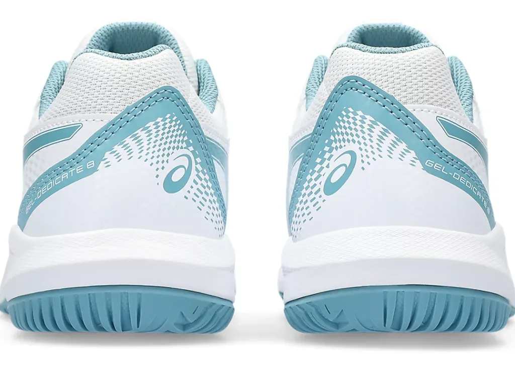 Tennisschoenen|Tennis>ASICS GEL-DEDICATE 8 GS White/Gris Blue