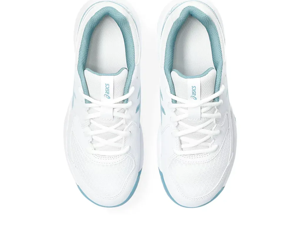 Tennisschoenen|Tennis>ASICS GEL-DEDICATE 8 GS White/Gris Blue