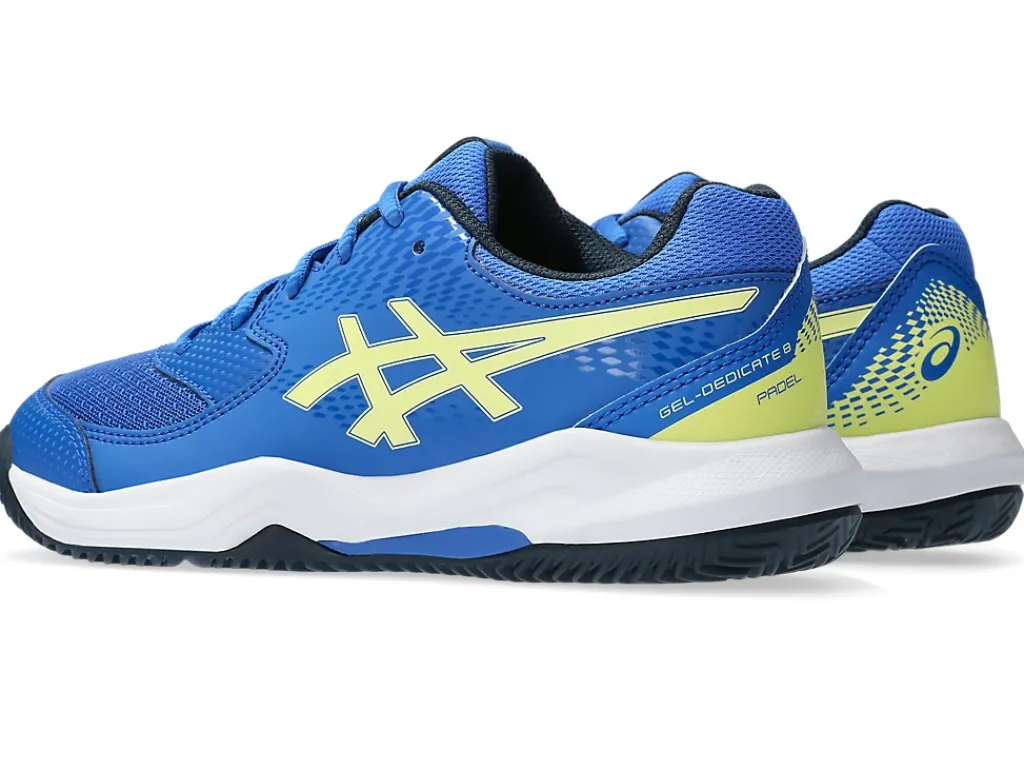 Padel|Andere sporten>ASICS GEL-DEDICATE 8 PADEL GS Illusion Blue/Glow Yellow
