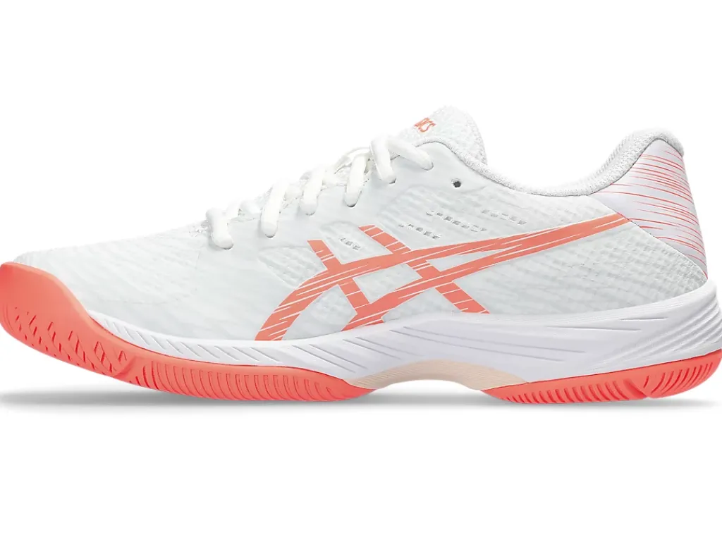 Tennisschoenen|Tennis>ASICS GEL-GAME 9 White/Sun Coral