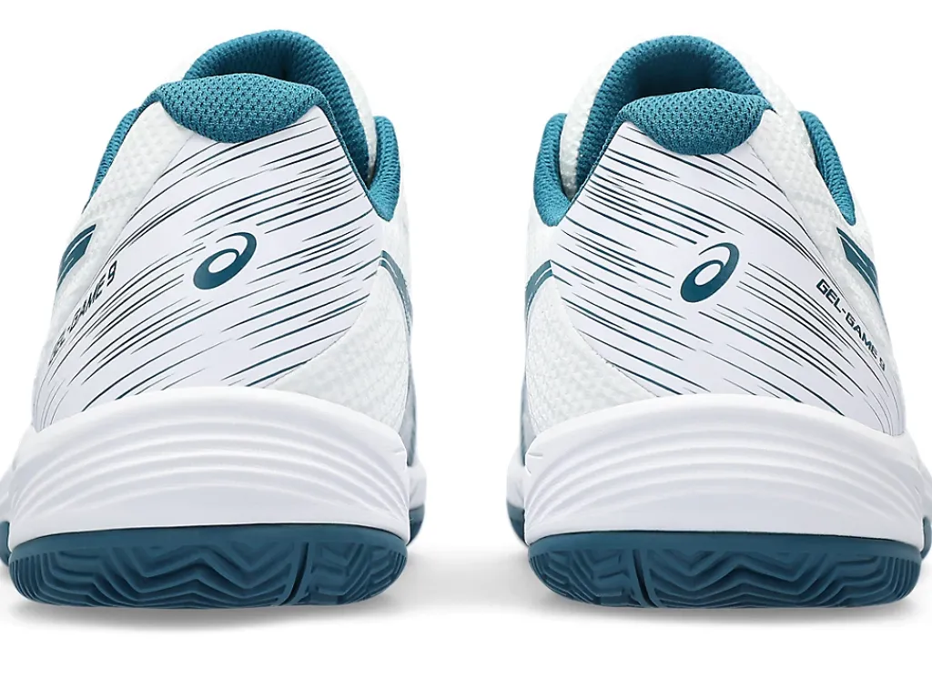 Tennisschoenen|Tennis>ASICS GEL-GAME 9 CLAY/OC White/Restful Teal