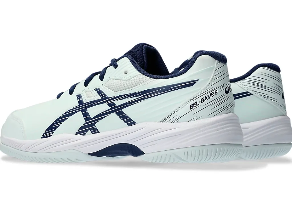 Tennisschoenen|Tennis>ASICS GEL-GAME 9 GS Pale Mint/Blue Expanse