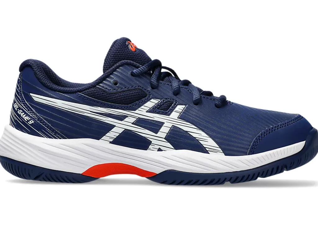 Tennisschoenen|Tennis>ASICS GEL-GAME 9 GS Blue Expanse/White