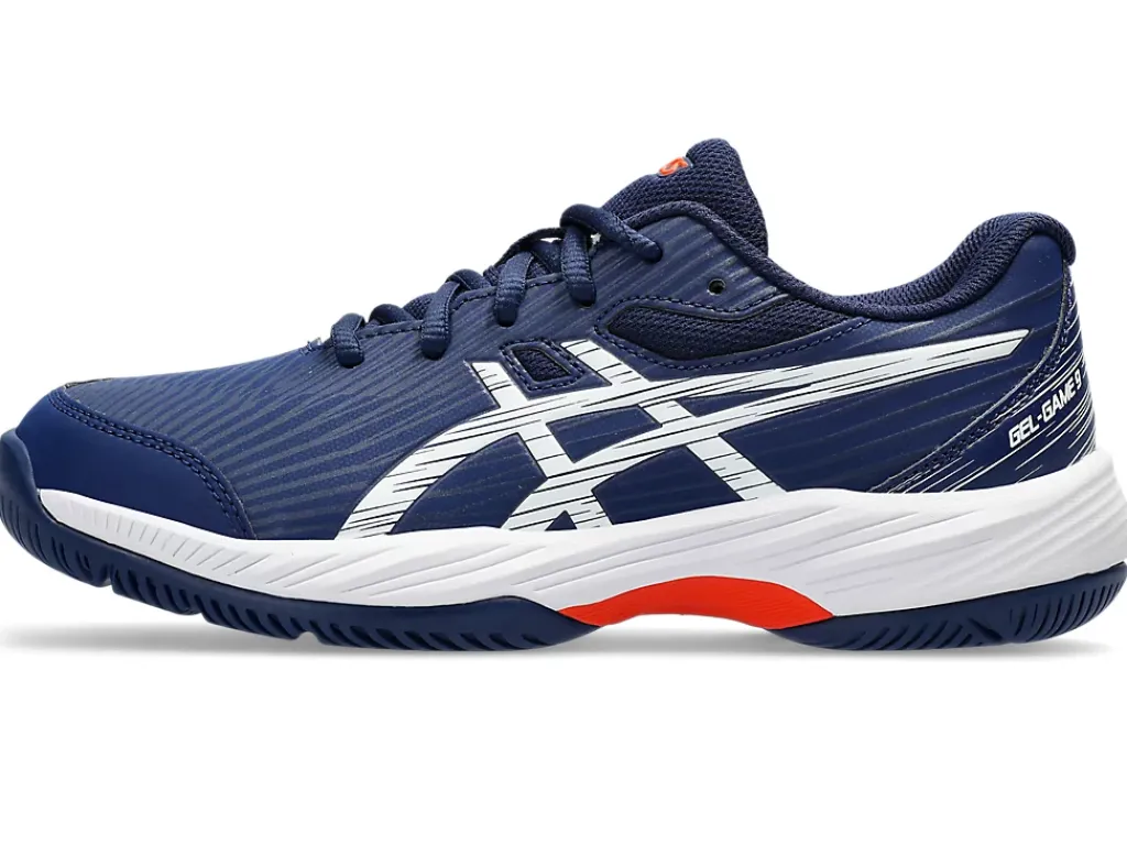 Tennisschoenen|Tennis>ASICS GEL-GAME 9 GS Blue Expanse/White