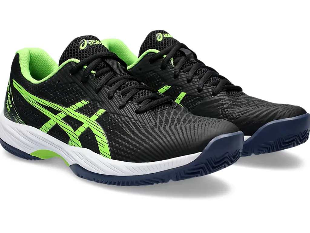 Padel|Padel>ASICS GEL-GAME 9 PADEL Black/Electric Lime