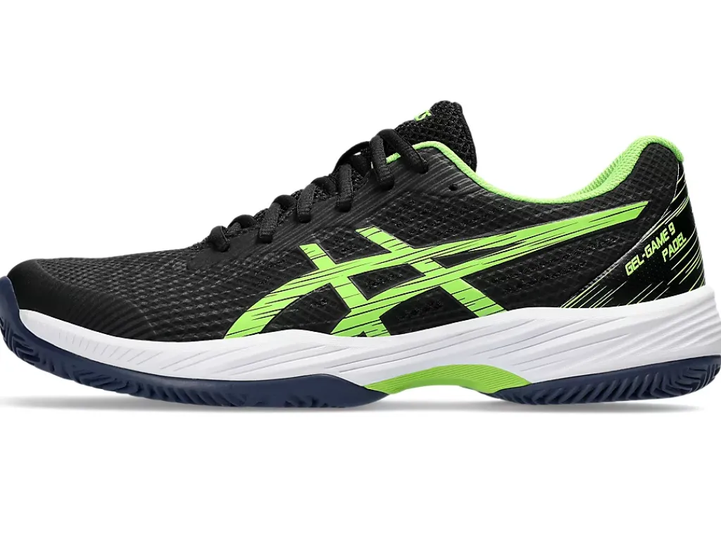 Padel|Padel>ASICS GEL-GAME 9 PADEL Black/Electric Lime