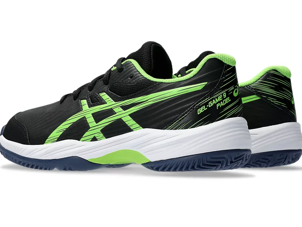 Padel|Andere sporten>ASICS GEL-GAME 9 PADEL GS Black/Electric Lime