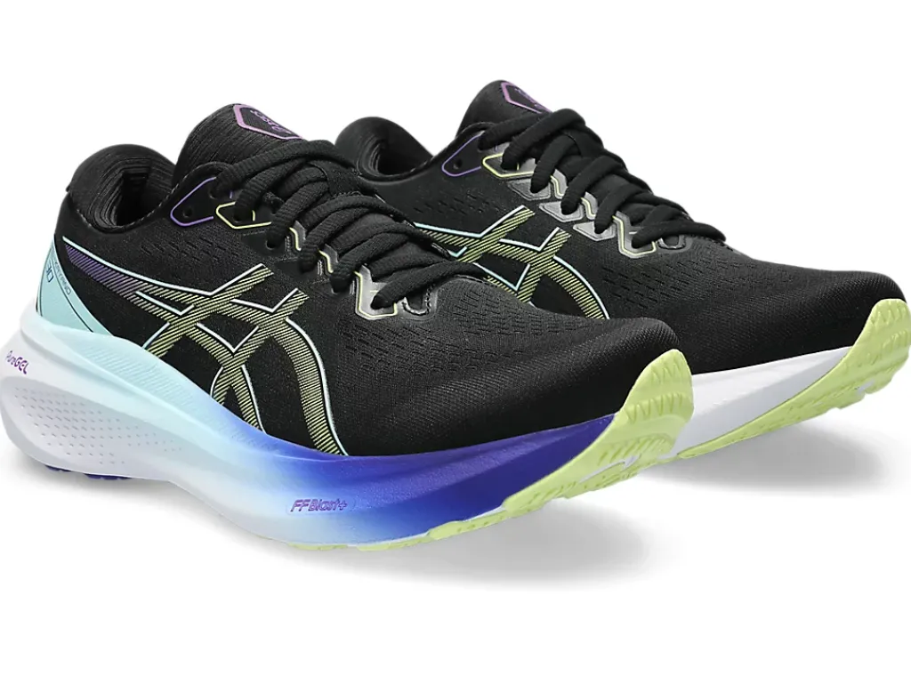Run further (stability)|GEL-KAYANO™>ASICS GEL-KAYANO 30 Black/Glow Yellow