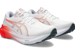 GEL-KAYANO™|Hardloopschoenen>ASICS GEL-KAYANO 30 White/Sunrise Red
