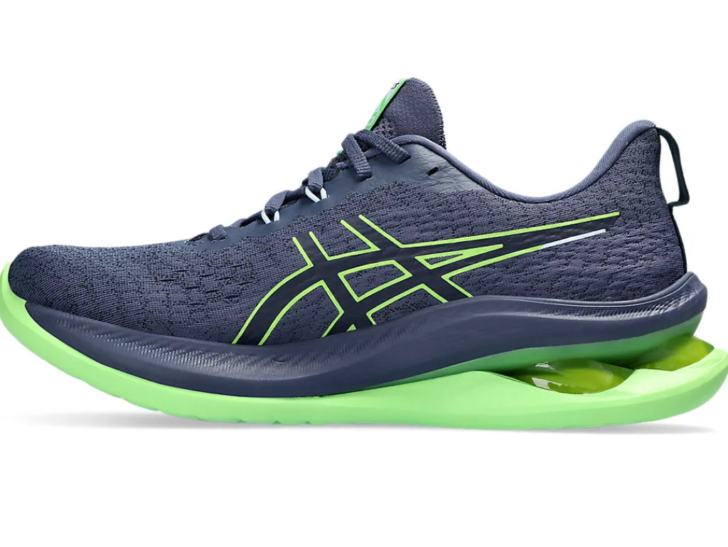 Run faster|Hardloopschoenen>ASICS GEL-KINSEI MAX Thunder Blue/Electric Lime