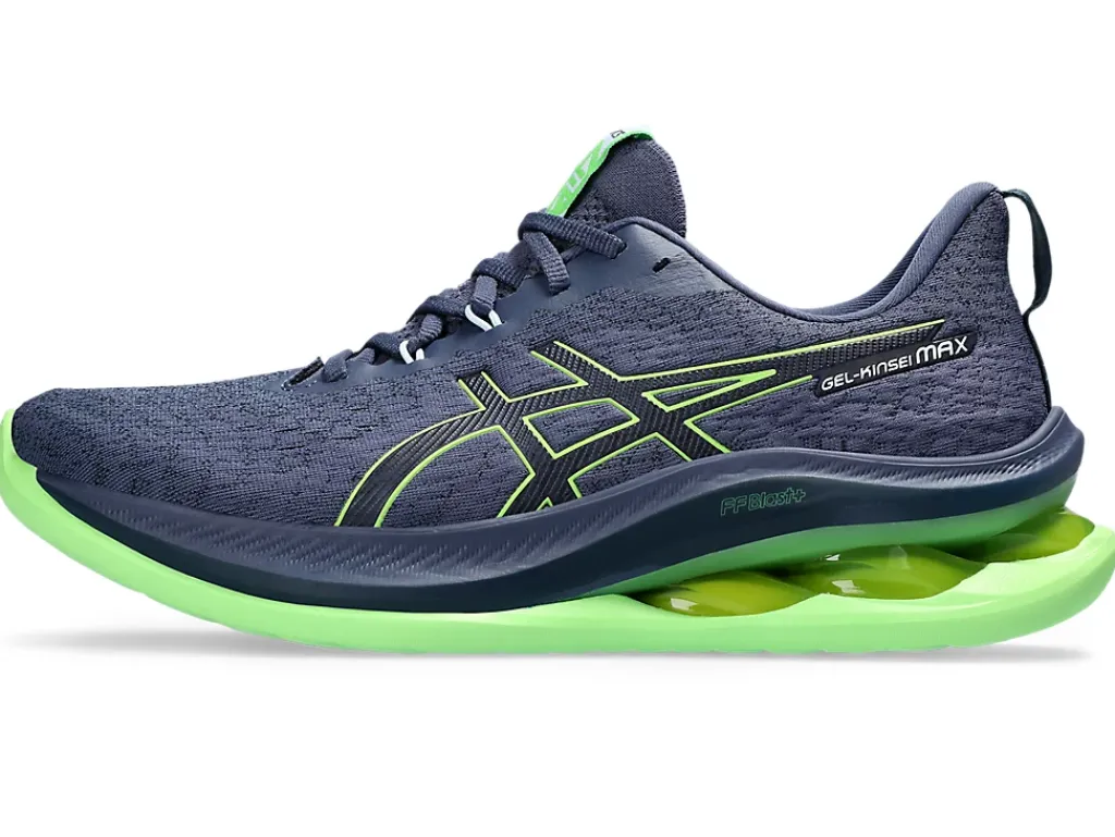 Run faster|Hardloopschoenen>ASICS GEL-KINSEI MAX Thunder Blue/Electric Lime