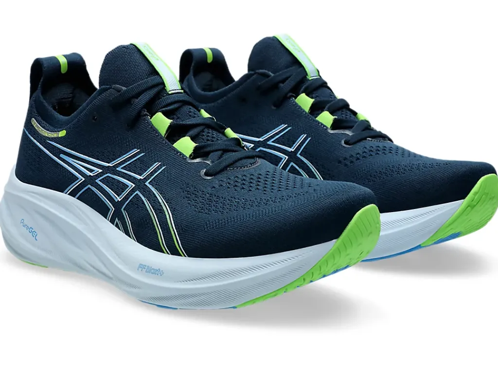 Hardloopschoenen|Hardlopen>ASICS GEL-NIMBUS 26 French Blue/Electric Lime