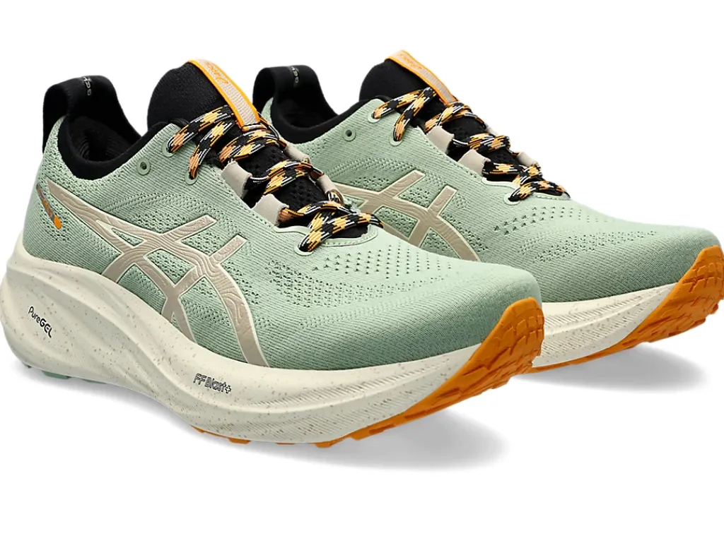 GEL-NIMBUS™|Hardloopschoenen>ASICS GEL-NIMBUS 26 TR Nature Bathing/Fellow Yellow