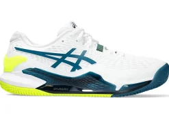 GEL-RESOLUTION™|Tennisschoenen>ASICS GEL-RESOLUTION 9 CLAY White/Restful Teal