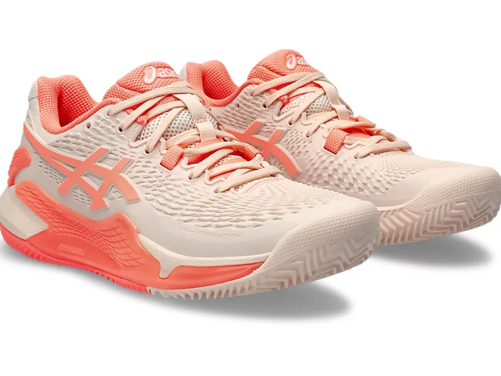 GEL-RESOLUTION™|Tennisschoenen>ASICS GEL-RESOLUTION 9 CLAY Pearl Pink/Sun Coral