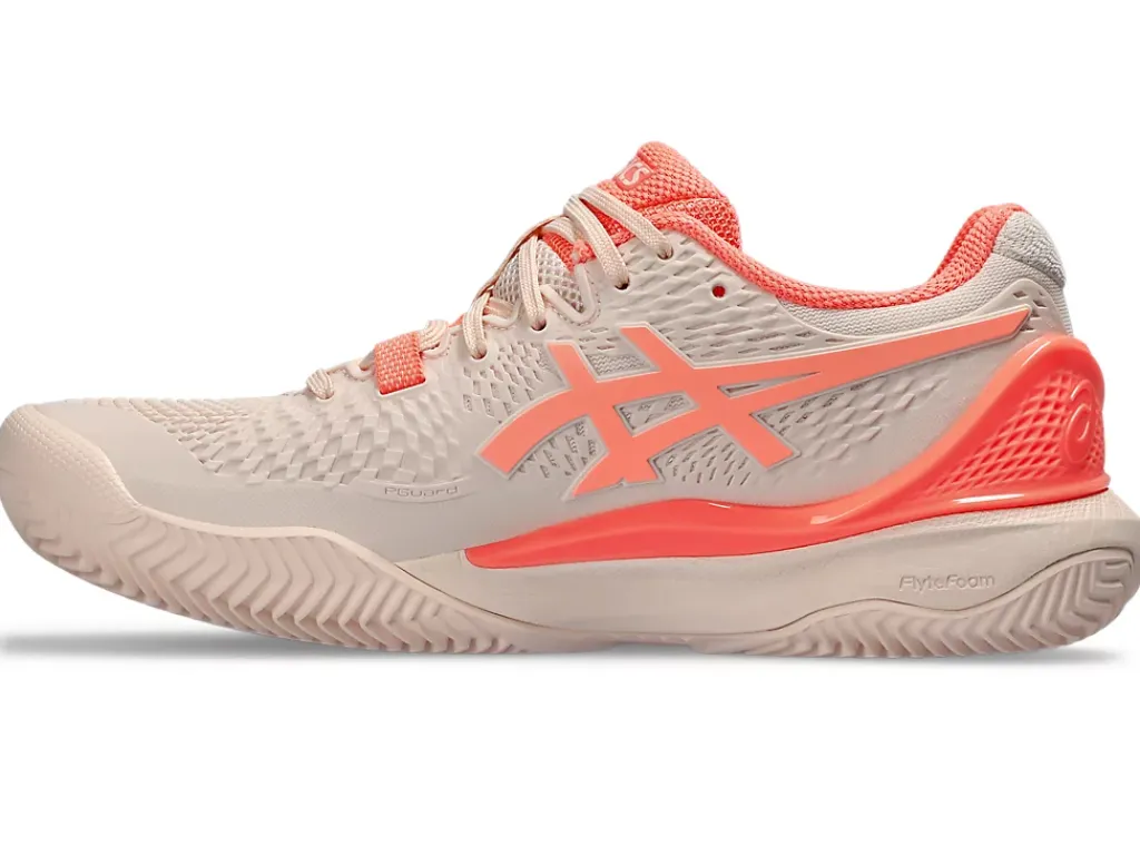 GEL-RESOLUTION™|Tennisschoenen>ASICS GEL-RESOLUTION 9 CLAY Pearl Pink/Sun Coral