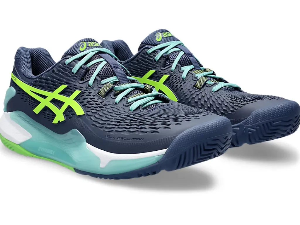 Padel|Schoenen>ASICS GEL-RESOLUTION 9 PADEL Thunder Blue/Electric Lime