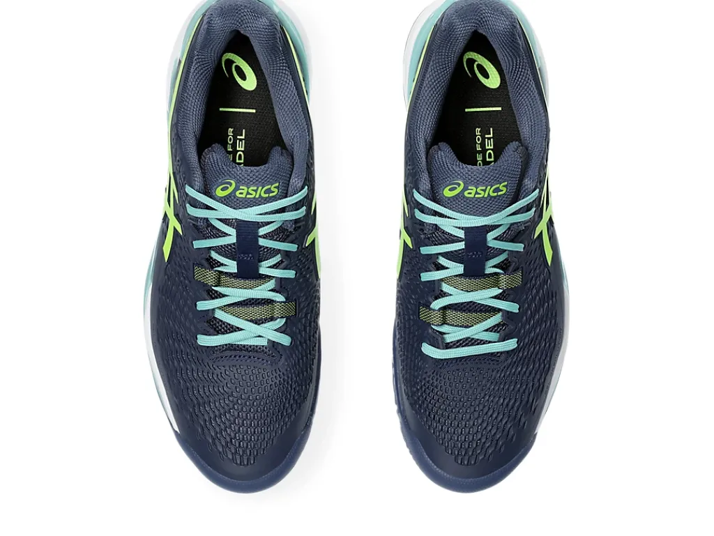 Padel|Schoenen>ASICS GEL-RESOLUTION 9 PADEL Thunder Blue/Electric Lime