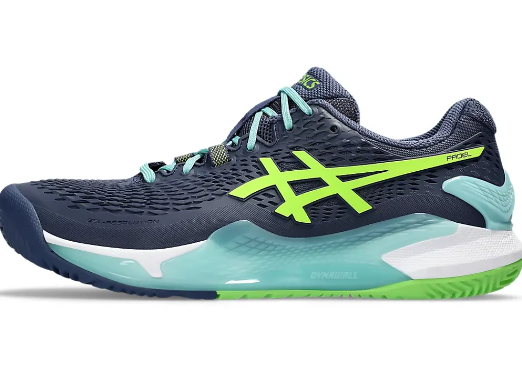 Padel|Schoenen>ASICS GEL-RESOLUTION 9 PADEL Thunder Blue/Electric Lime
