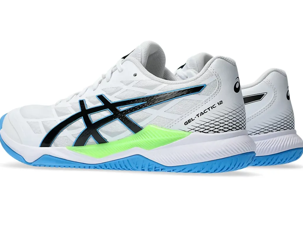 Squash & badminton|Handbal>ASICS GEL-TACTIC 12 White/Lime Burst