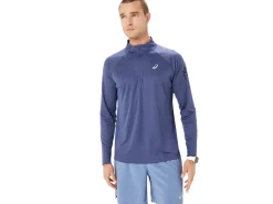 Kleding|Hardlopen>ASICS ICON LS 1/2 ZIP Thunder Blue/Midnight