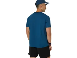 Kleding|Shirts met korte mouwen>ASICS MEN CLASSIC GRAPHIC TEE Mako Blue
