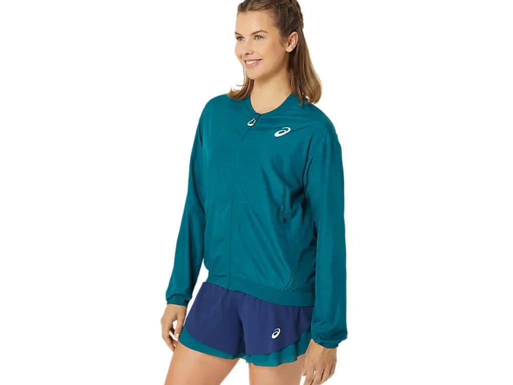 Kleding|Jassen en vesten>ASICS NAGINO TENNIS BOMBER JACKET Rich Teal