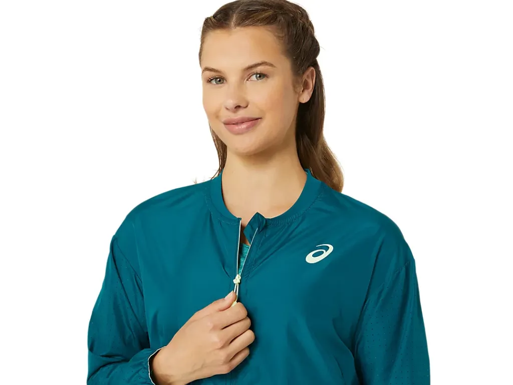 Kleding|Jassen en vesten>ASICS NAGINO TENNIS BOMBER JACKET Rich Teal