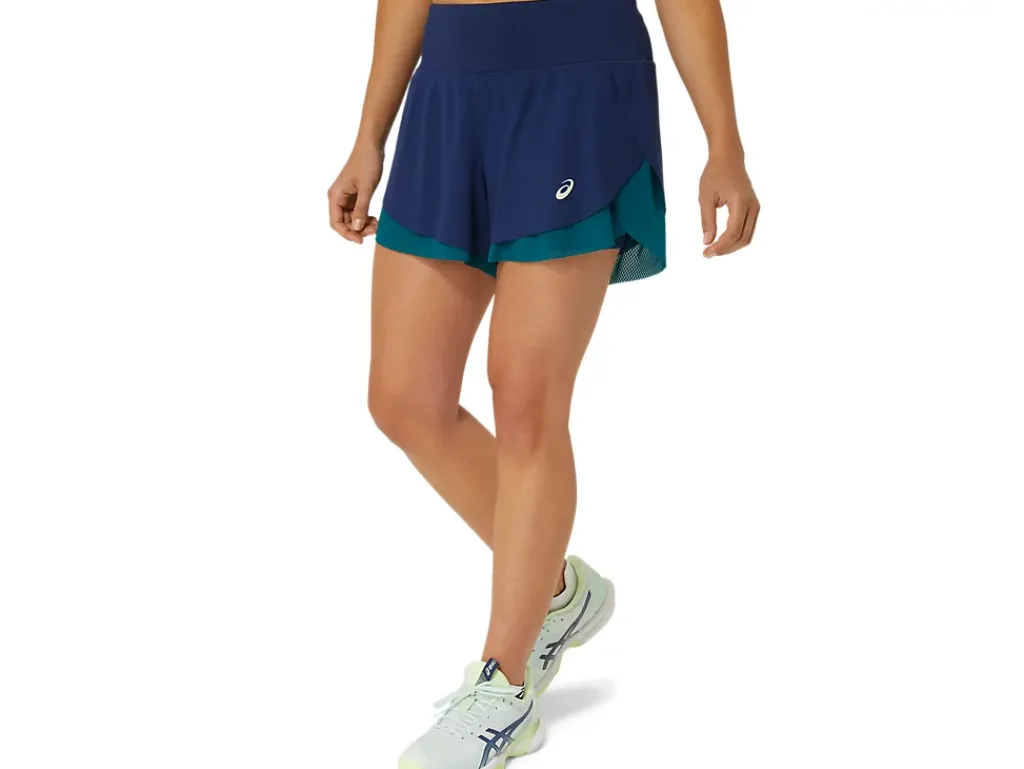 Kleding|Shorts>ASICS NAGINO TENNIS 3.5IN 2-N-1 LAYER SHORT Blue Expanse/Rich Teal
