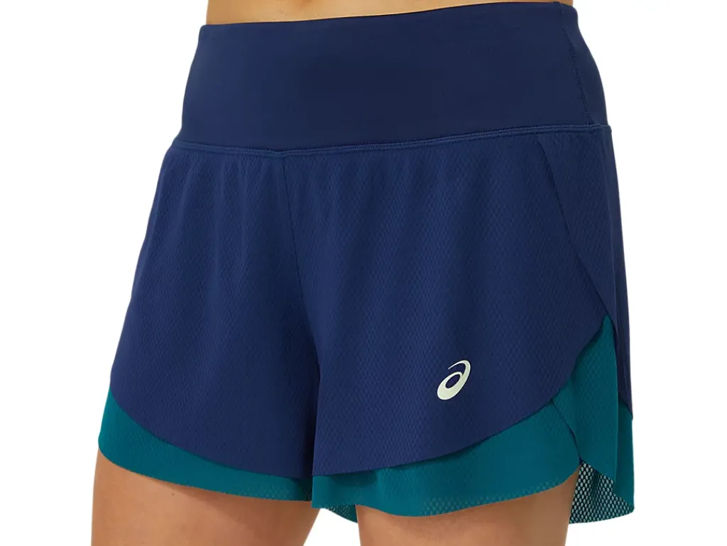 Kleding|Shorts>ASICS NAGINO TENNIS 3.5IN 2-N-1 LAYER SHORT Blue Expanse/Rich Teal