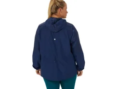 Kleding|Hardlopen>ASICS PACKABLE RUN JACKET Blue Expanse