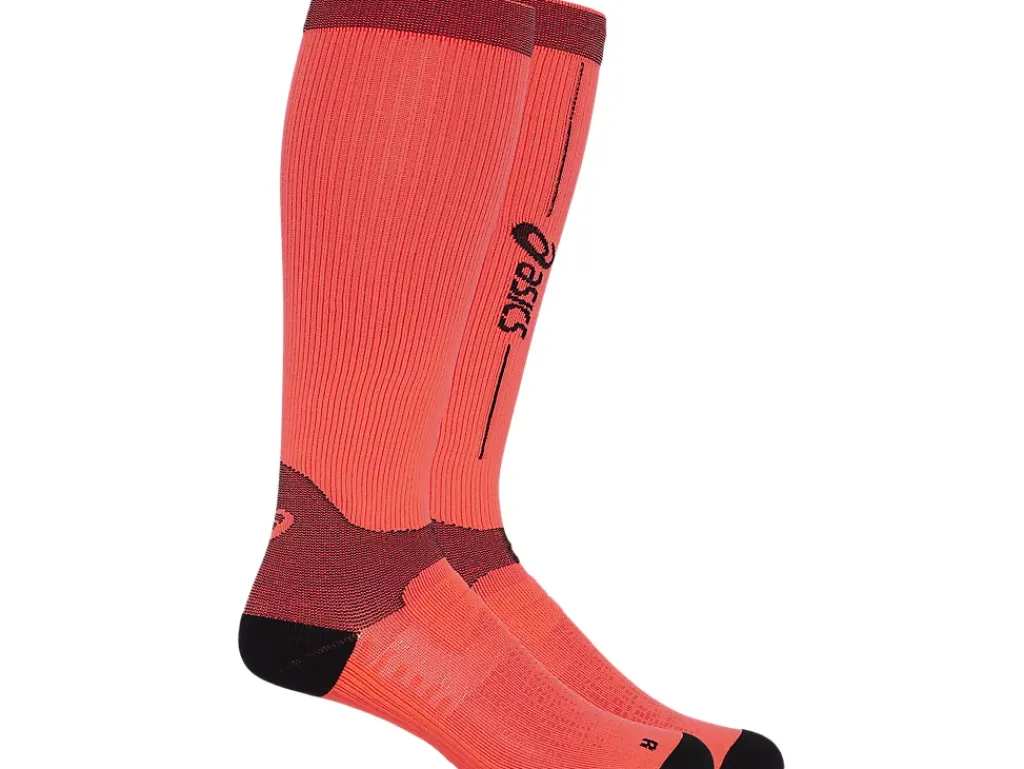 Hardlopen|Sokken>ASICS PERFORMANCE RUN COMPRESSION SOCK Sunrise Red