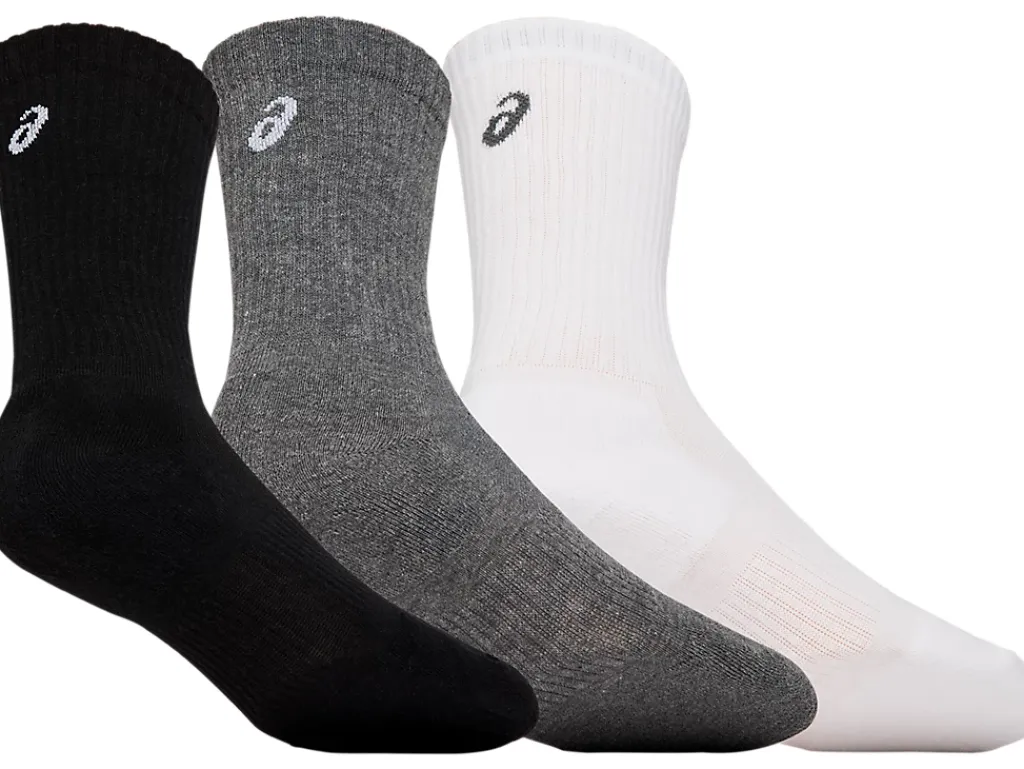 Sokken|Accessoires>ASICS 3PPK CREW Col Assorted