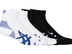 Kleding|Sokken>ASICS 2PPK CUSHION RUN QUARTER SOCK Performance Black/Brilliant White