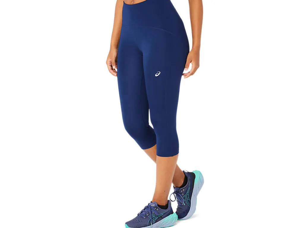 Kleding|Hardlopen>ASICS ROAD HIGH WAIST CAPRI TIGHT Blue Expanse