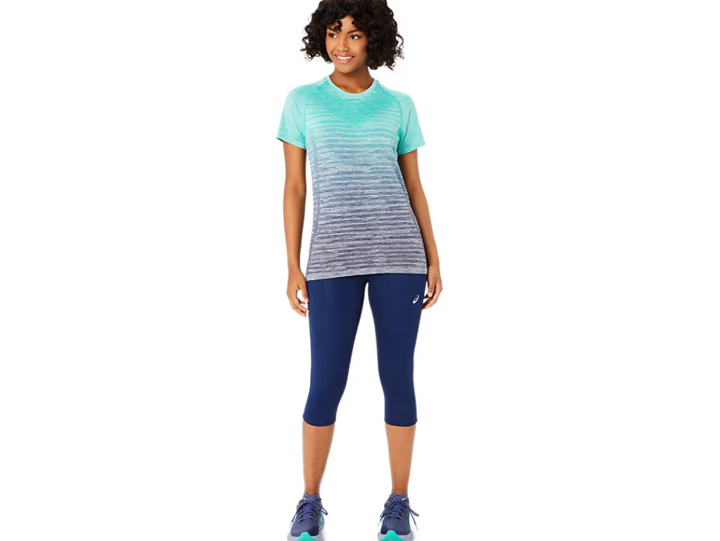 Kleding|Hardlopen>ASICS ROAD HIGH WAIST CAPRI TIGHT Blue Expanse
