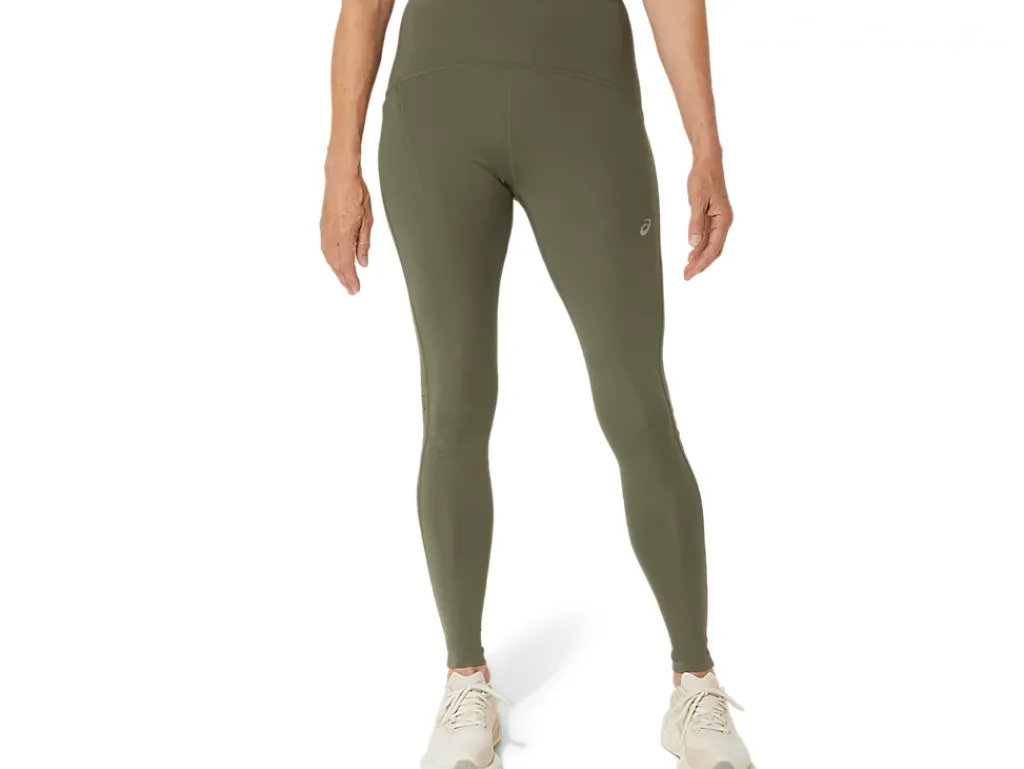 Kleding|Hardlopen>ASICS ROAD HIGH WAIST TIGHT Mantle Green