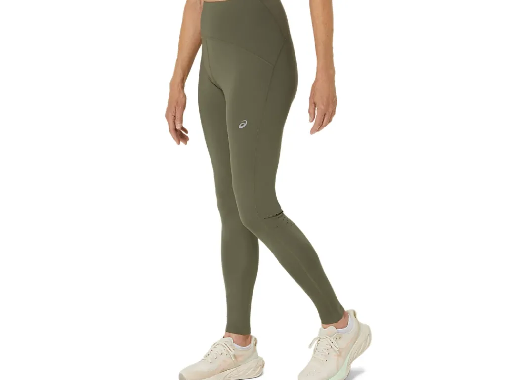 Kleding|Hardlopen>ASICS ROAD HIGH WAIST TIGHT Mantle Green