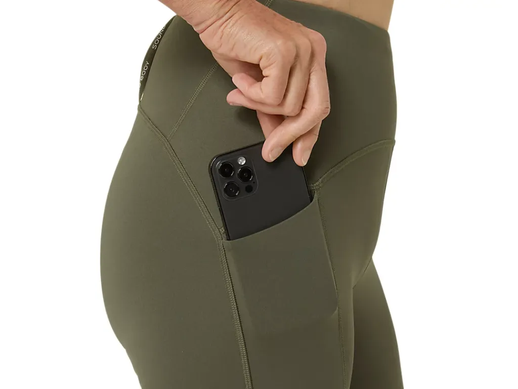 Kleding|Hardlopen>ASICS ROAD HIGH WAIST TIGHT Mantle Green