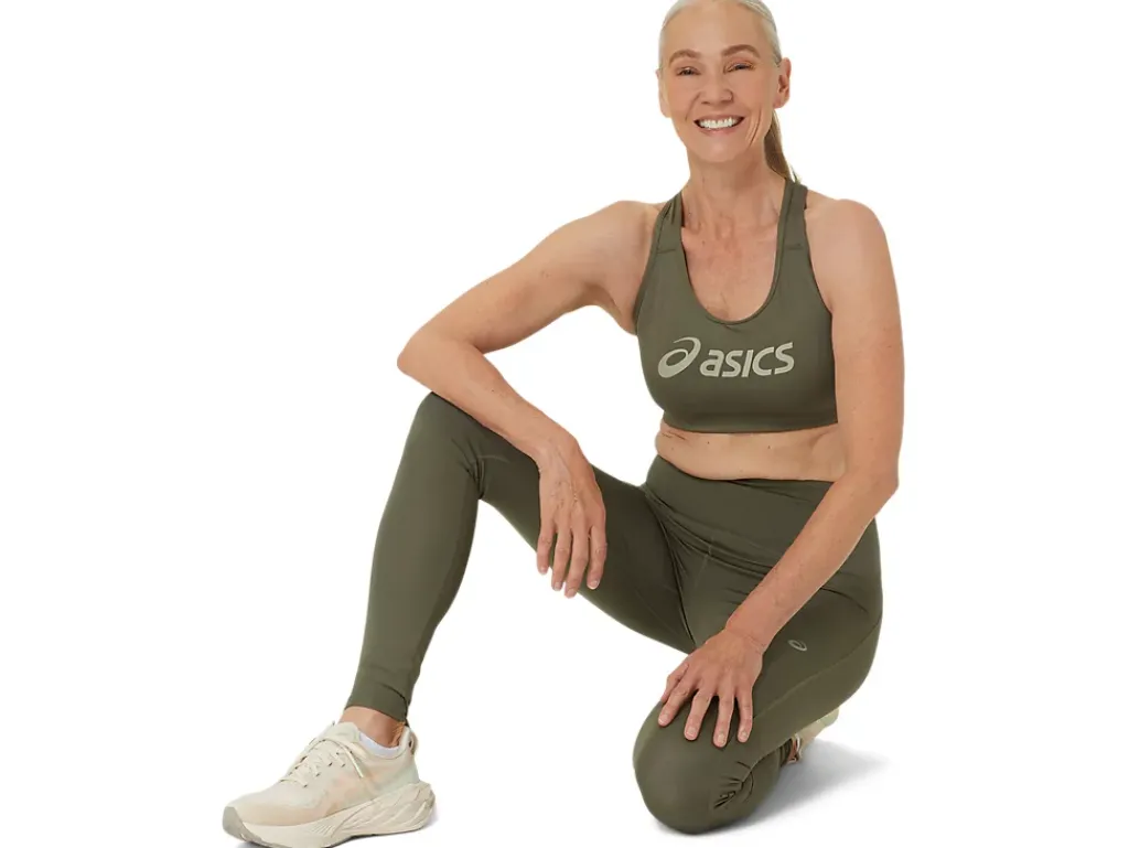 Kleding|Hardlopen>ASICS ROAD HIGH WAIST TIGHT Mantle Green