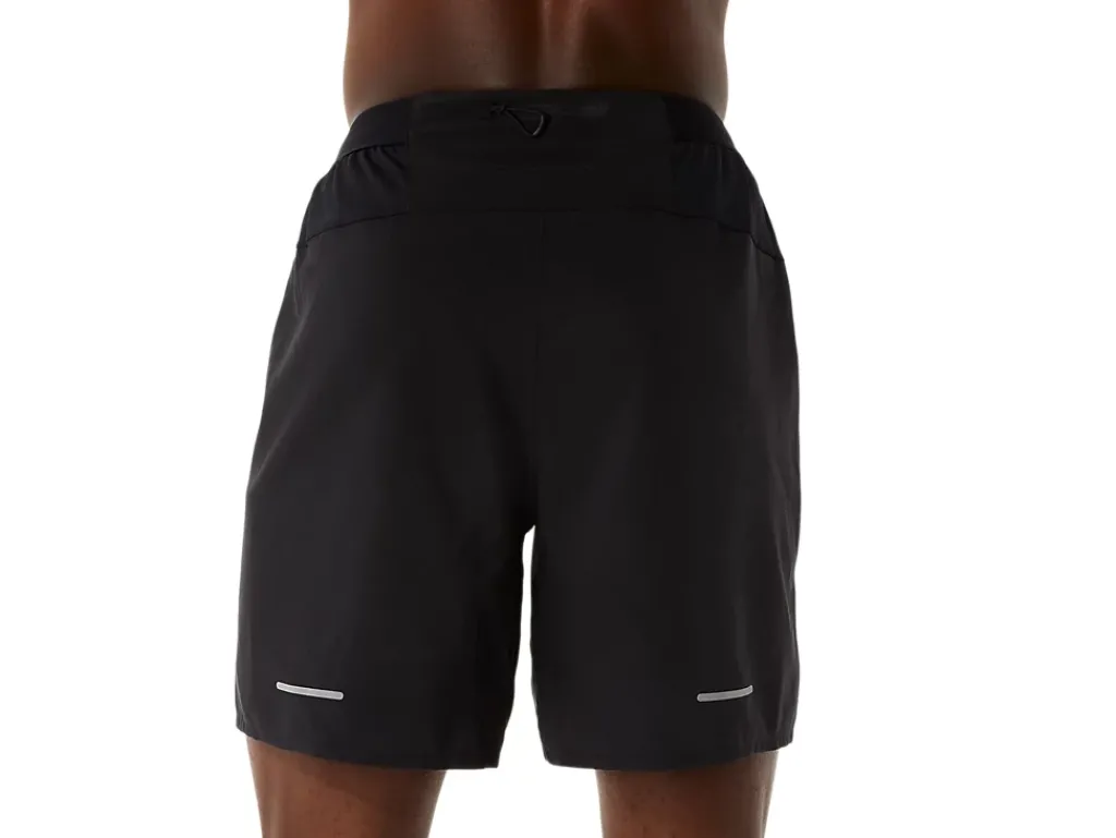 Kleding|Hardlopen>ASICS ROAD 2-N-1 7IN SHORT Performance Black/Carrier Grey