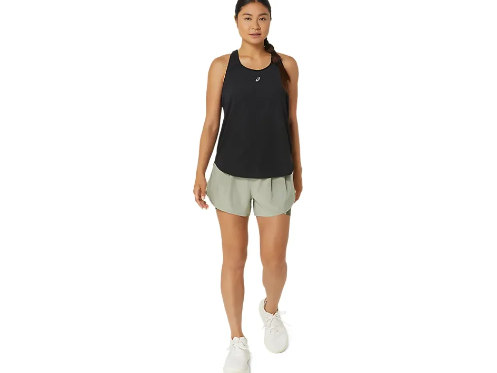 Kleding|Hardlopen>ASICS ROAD 2-N-1 3.5IN SHORT Olive Grey/Olive Grey